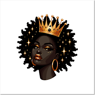 African Queen Crown Posters and Art